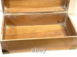 Antique Or Vintage Wood And Brass Campaign Style Box