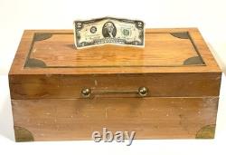 Antique Or Vintage Wood And Brass Campaign Style Box