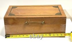 Antique Or Vintage Wood And Brass Campaign Style Box