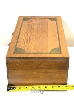 Antique Or Vintage Wood And Brass Campaign Style Box