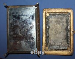 Antique Ornate Floral Metal footed jewellery box
