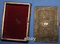 Antique Ornate Floral Metal footed jewellery box