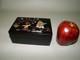 Antique Paper Mache Laquer Box Mother Of Pearl Inlay