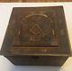 Antique Post-civil War Masonic Masons Ohio Thermoplastic Gutta Percha Collar Box