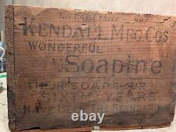 Antique Soapine French Laundry Soap Providence R. I. U. S. A. Kendall Co. Primitive