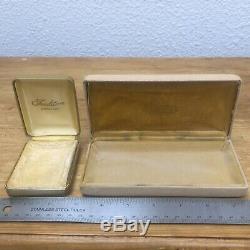 Antique Velvet Jewelry Presentation Box Lot Ring Display VTG Empty Yellow Deco