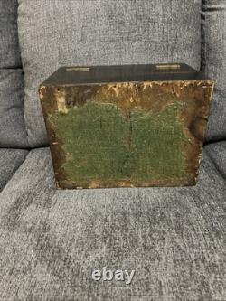 Antique Victorian Coromandel Traveling Vanity Box Brass Inlay Secret Doors