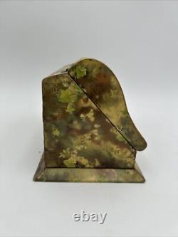 Antique Victorian Era Flip Open Vanity Toiletry Box 9.75x4.75x5