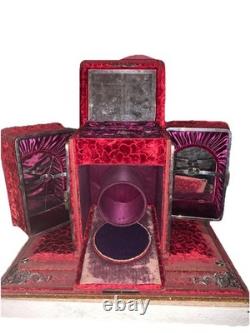 Antique Victorian Standing Dresser Jewelry Box 20x14x12