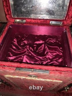 Antique Victorian Standing Dresser Jewelry Box 20x14x12