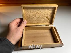 Antique Vintage Art Deco Playing Card Box Case Ornate QUILTED MAPLE Wood Wooden