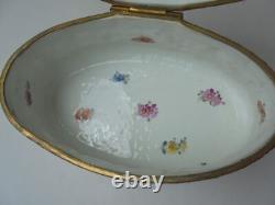Antique Vintage Capodimonte Italy Lg Footed Hinged Box Jewelry Casket 8 1/4