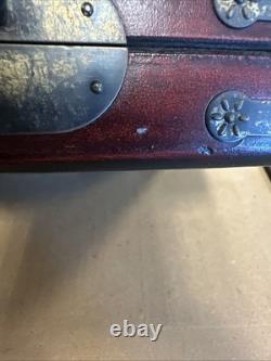 Antique Vintage Chinese RED Lacquer Wood Playing Card Box GREAT CONDITION