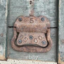 Antique Vintage Dairy Wooden Milk Delivery Box Green