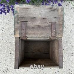 Antique Vintage Dairy Wooden Milk Delivery Box Green