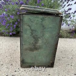 Antique Vintage Dairy Wooden Milk Delivery Box Green