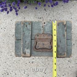 Antique Vintage Dairy Wooden Milk Delivery Box Green