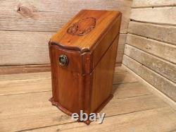 Antique Vintage Mahogany Lined Knife Cutlery Silverware Box Chest