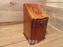 Antique Vintage Mahogany Lined Knife Cutlery Silverware Box Chest