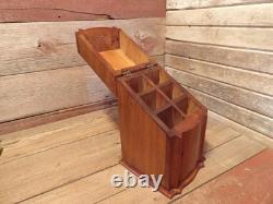 Antique Vintage Mahogany Lined Knife Cutlery Silverware Box Chest