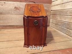 Antique Vintage Mahogany Lined Knife Cutlery Silverware Box Chest