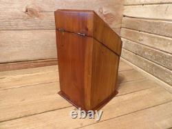 Antique Vintage Mahogany Lined Knife Cutlery Silverware Box Chest