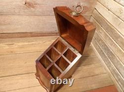 Antique Vintage Mahogany Lined Knife Cutlery Silverware Box Chest