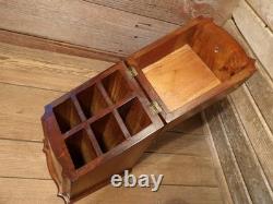 Antique Vintage Mahogany Lined Knife Cutlery Silverware Box Chest