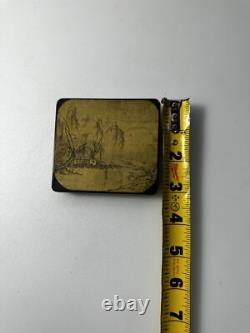 Antique /Vintage Rare Chinese Metal Box Signed (z28)