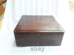 Antique Vintage Rosewood Multi Purpose Trinket Box Collectible Home decor B-1 US