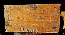 Antique Vintage pitcairn Varnish Wood Crate Box With Lid Advertising Sign Paint