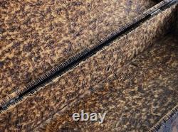 Antique Wood Burned Metal Hinged Wooden Pyrography Box