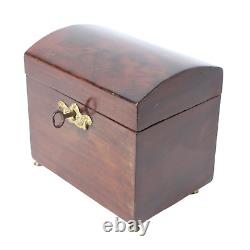 Antique Wooden Box with Curved Lid Late 19th Century Tea Tobacco