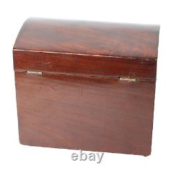 Antique Wooden Box with Curved Lid Late 19th Century Tea Tobacco