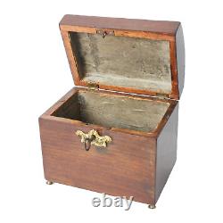 Antique Wooden Box with Curved Lid Late 19th Century Tea Tobacco