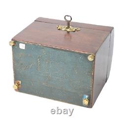 Antique Wooden Box with Curved Lid Late 19th Century Tea Tobacco