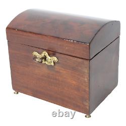 Antique Wooden Box with Curved Lid Late 19th Century Tea Tobacco