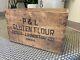 Antique Wooden Crate P & L Pieser Livingston Flour Chicago Illinois Wood Box