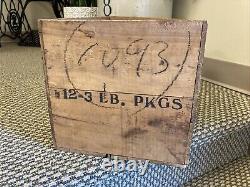 Antique Wooden Crate P & L Pieser Livingston Flour Chicago Illinois Wood Box