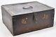 Antique Wooden Storage Chest Box Original Old Hand Crafted Brass Metal Fitted