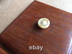 Antique vintage tea caddy english tunbridge box inlaid burl 1850 victorian