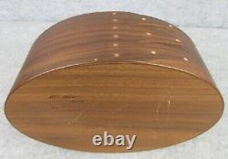 Artist SIGNED Handcrafted 2008 Vintage Shaker Style Wood Oval Lidded Storage Box