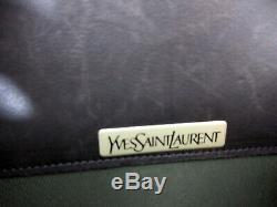 Authentic Excellent Yves Saint Laurent Vintage Shoulder Bag Leather Box 71636 B