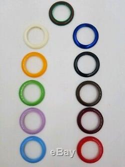 Authentic GUCCI 1100-L Multi Color Watch Bezels & Box 12 pieces Pre-owned