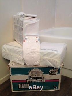 BOX OF 65 ct. Vintage Plastic Pampers Diapers Size 4 Stretch Movie Prop