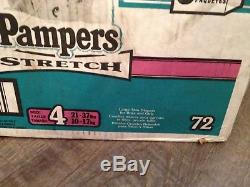 BOX OF 65 ct. Vintage Plastic Pampers Diapers Size 4 Stretch Movie Prop