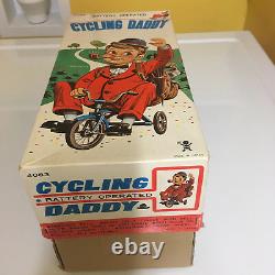 Bandai Vintage Tin & Plastic Cycling Daddy With Box! 100% Original & Working