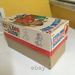 Bandai Vintage Tin & Plastic Cycling Daddy With Box! 100% Original & Working