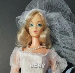Barbie Doll Beautiful Bride 1976 Vintage #9599 Htf No Box Outfit Shoes Bouquet