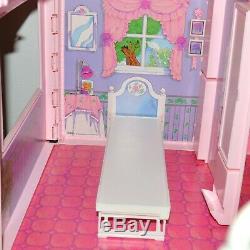 Barbie Fold'N Fun Home Case Pink Doll Play House Mattel 1992 with Box Vintage